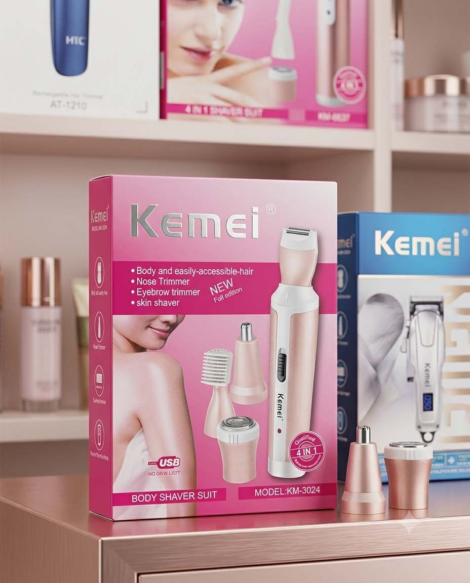 Kemei KM-3024 4-in-1 Women's Grooming Kit