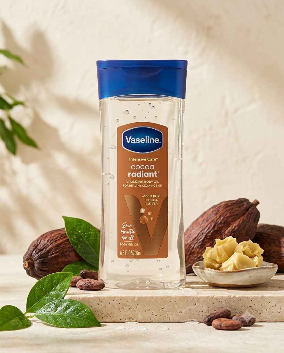 Vaseline Intensive Care Cocoa Radiant Body Gel Oil (200ml / 6.8 fl. oz.)